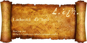 Ladocsi Ábel névjegykártya